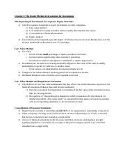 Chapter 1 Docx Chapter 1 The Equity Method Of Accounting For