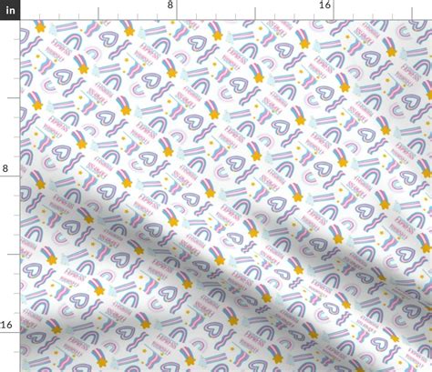 Transgender Pride Fabric Rainbow Flag Fabric Spoonflower