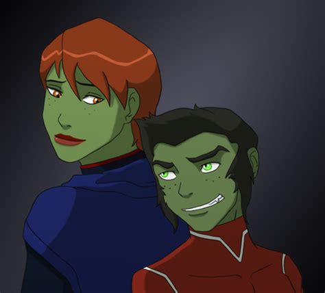 Young Justice Beast Boy And Miss Martian