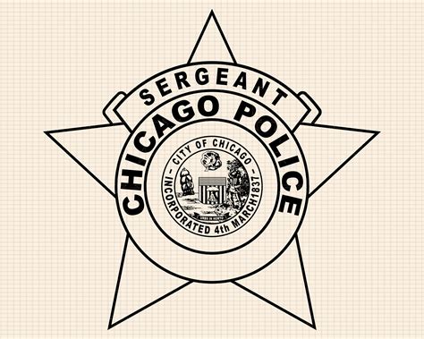 Chicago Police Department Sergeant Badge SVG Bundle, Chicago Police ...