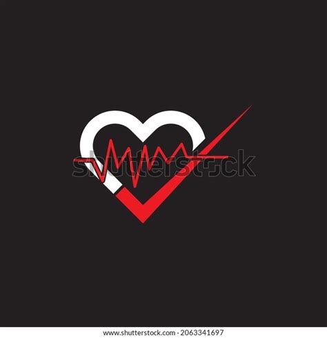 Check Mark Heart Vector Design Health Stock Vector Royalty Free