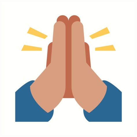 "Praying hands Emoji" Art Print by Winkham | Redbubble