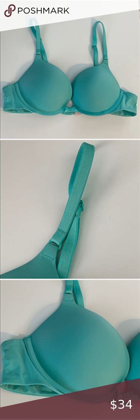 Victorias Secret Simple Teal Push Up Bra In 2021 Push Up Bra Bra