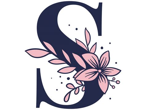 Floral Alphabet S Letter Png Transparent Image