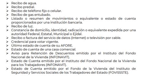 Comprobante de domicilio qué documentos son válidos en 2024