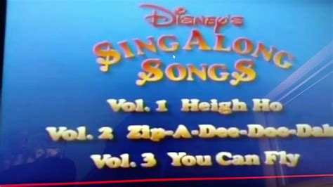 Disney Sing Along Songs 90s