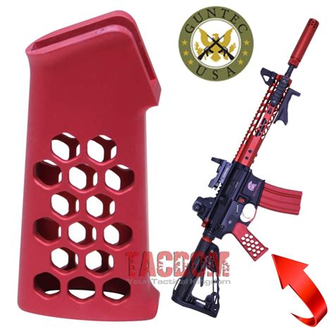 airlite series skeletonized aluminum pistol grip anodized red ar ar