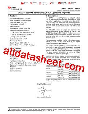 Opa Aidr Datasheet Pdf Texas Instruments