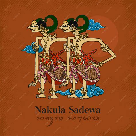 Premium Vector Sadewa Pandawa Wayang Illustration Hand Drawn