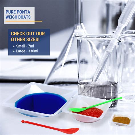 Pure Ponta Weigh Boats Medium Pack Ml Plastic Disposable Scale