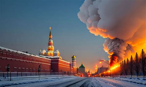 Moscow Kremlin Is Exploding Moskow On Fire Burn Sm By Mmsopen3 On