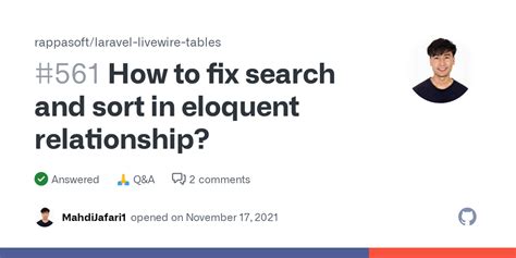 How To Fix Search And Sort In Eloquent Relationship Discussion