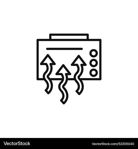 Car Demister Icon Outline Collection In Black Vector Image