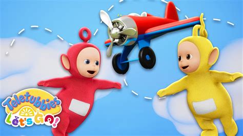 Woah It S A Plane Teletubbies Chase And Play With A Plane