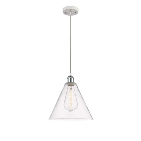 Innovations Berkshire Watt Light White And Polished Chrome Shaded