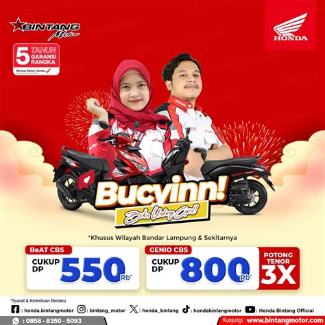 Promo BIKIN UNTUNG Honda Bintang Motor Bandar Lampung Februari 2024