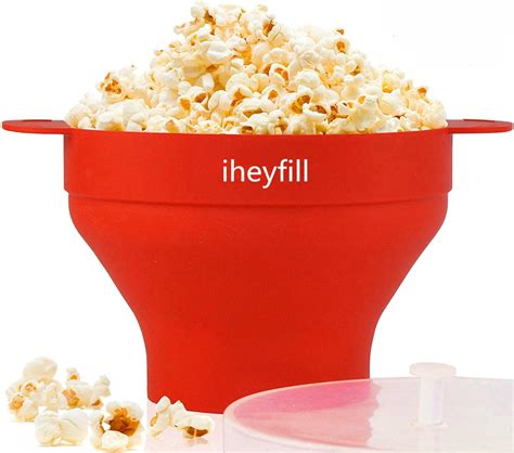 Iheyfill Popcorn Popper Mikrowellen Silikon Popcorn Maker