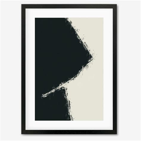 Black Geometric Shape Framed Art