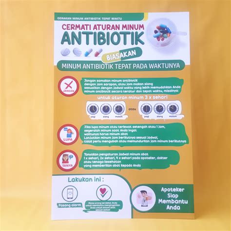 Jual Poster Obat Poster Cermati Aturan Minum Antibiotik Bijak