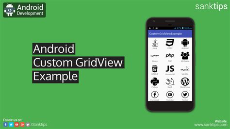 Android Custom GridView Example Sanktips