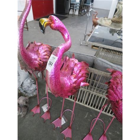 Metal Pink Flamingo Lawn Decor 58