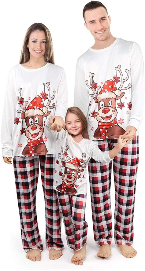 Pijamas De Navidad Familiar Graciosos Conjunto Mujer Hombre Ni Os Beb