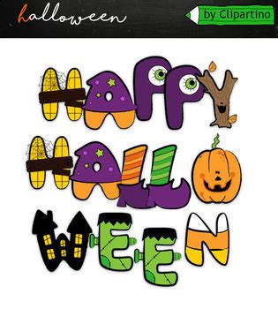 Halloween Alphabet Clip Art Bundle Halloween Letters Clip Art Graphics