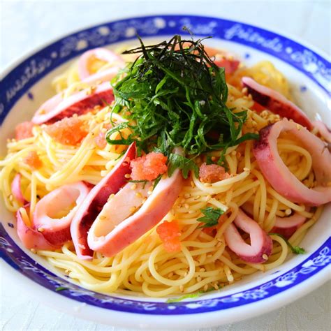 青紫蘇香る♪イカと明太子のパスタ By Sawararara 【クックパッド】 簡単おいしいみんなのレシピが396万品