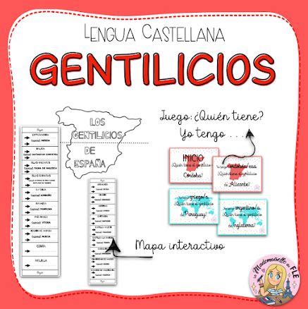 La Mademoiselle Du FLE Gentilicios Apuntes De Lengua Actividades De