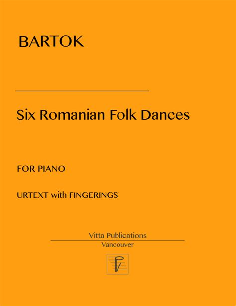 Bartok Six Romanian Folk Dances Piano Sheet Music