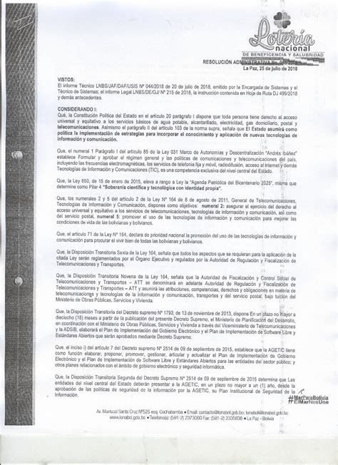 Pdf Loter A Nacional De Beneficiencia Y Salubridad Bolivia