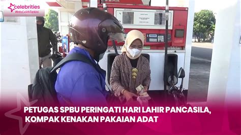 Petugas Spbu Peringati Hari Lahir Pancasila Kompak Kenakan Pakaian