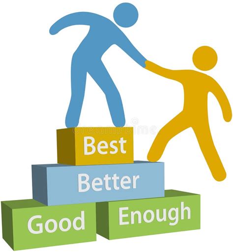 Help People Good Better Best Achievement Stock Vector Illustration Of