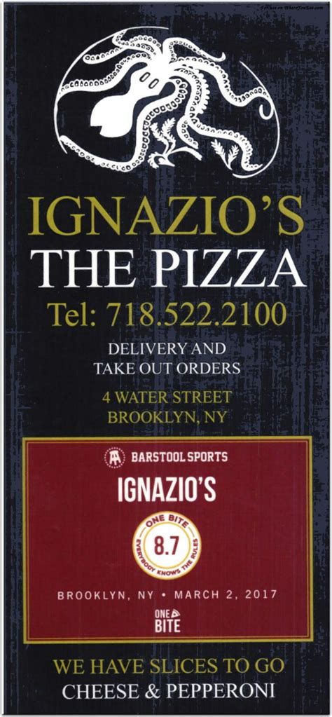 Ignazio S Pizza Restaurant In Brooklyn Menus And Photos