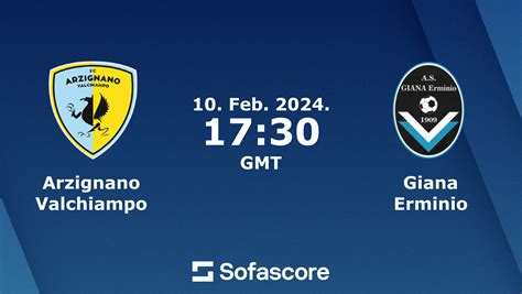 Arzignano Valchiampo Vs Giana Erminio Live Score H H And Lineups