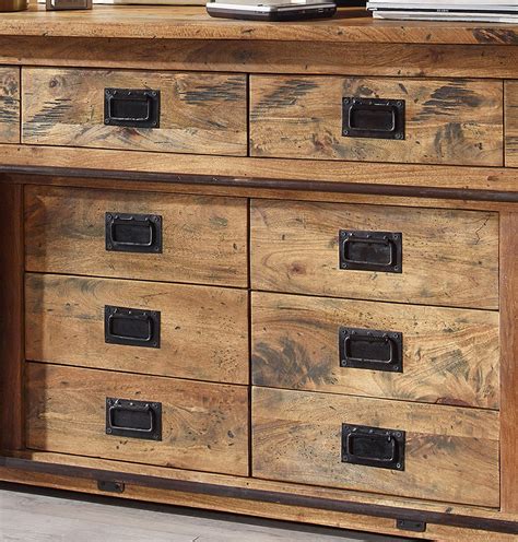 Sideboard IV WZ 0480 Mango Massiv Eisen Rustikal Kommode Anrichte