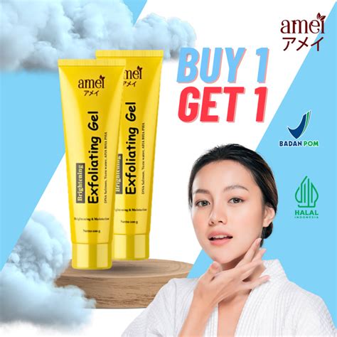 Jual Amei Amei Brightening Exfoliating Gel Dna Salmon Melembabkan