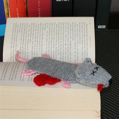 Squashed Rat Bookmark Instant Download Pdf Knitting Pattern Etsy