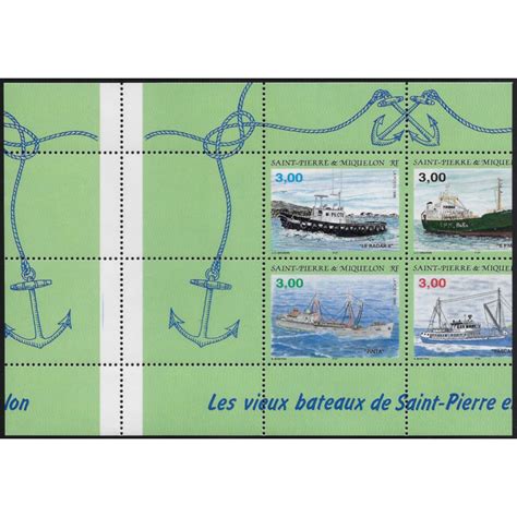 Bloc feuillet de timbres Saint Pierre et Miquelon N5 variété neuf