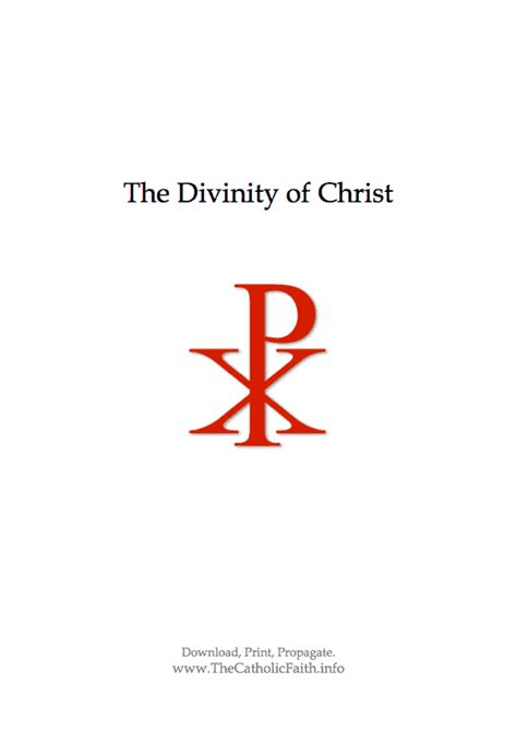 Divinity Of Christ The Catholic Faith