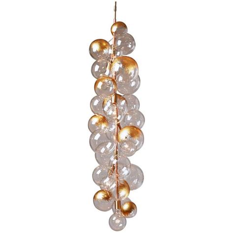 24k gold leaf x tall bubble chandelier by pelle – Artofit