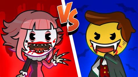 Vampire Vs Clown Halloween Party Animated Horror Stories Emojitown