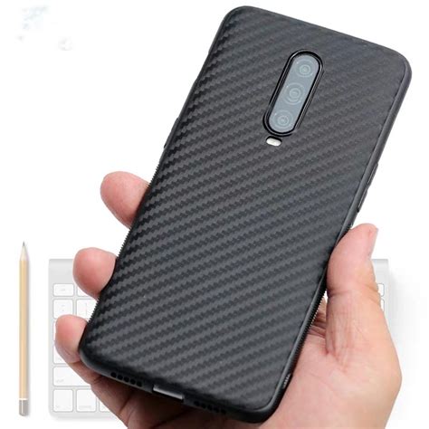 For Oneplus 7 7t Pro 6 6t 5t Shockproof Carbon Fibrer Slim Silicone