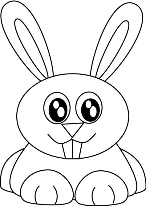 Cute Rabbit Coloring Page - Coloring Home