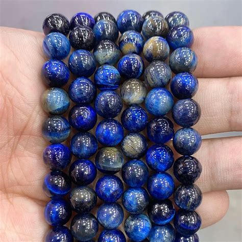 Natural Stone Multicolor Lapis Lazuli Tiger Eye Agates Round Beads Diy