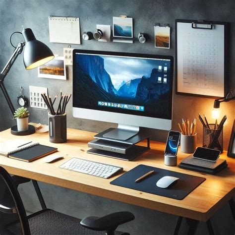 Premium Photo Functional Desk Setup With Smart Storage Solutions For