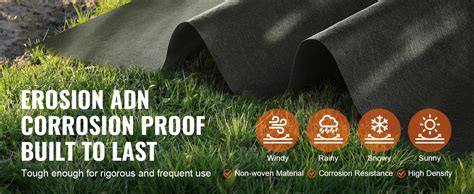 VEVOR Driveway Fabric 15x20FT Non Woven Geotextile Fabric For