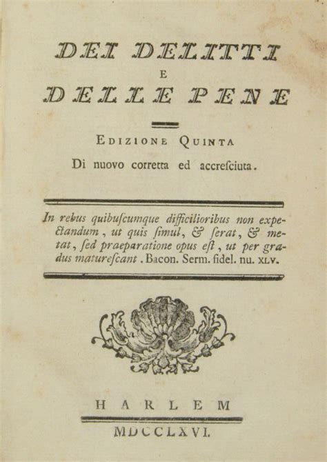 Dei Delitti E Delle Pene Cesare Beccaria