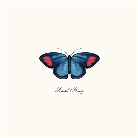 Blue Butterfly Drawing | Polar Vectors