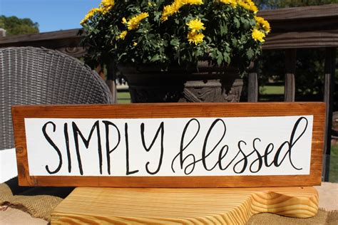 Simply Blessed Wood Sign Eventeny